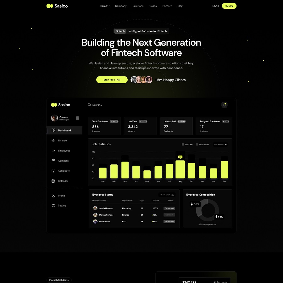 Fintech Software Dark